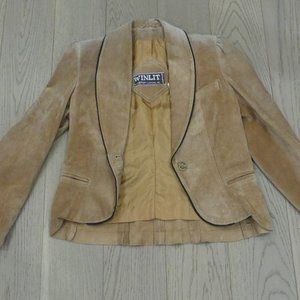 Winlit By Listeff Fashions Inc Vintage Brown Small Suede Jacket